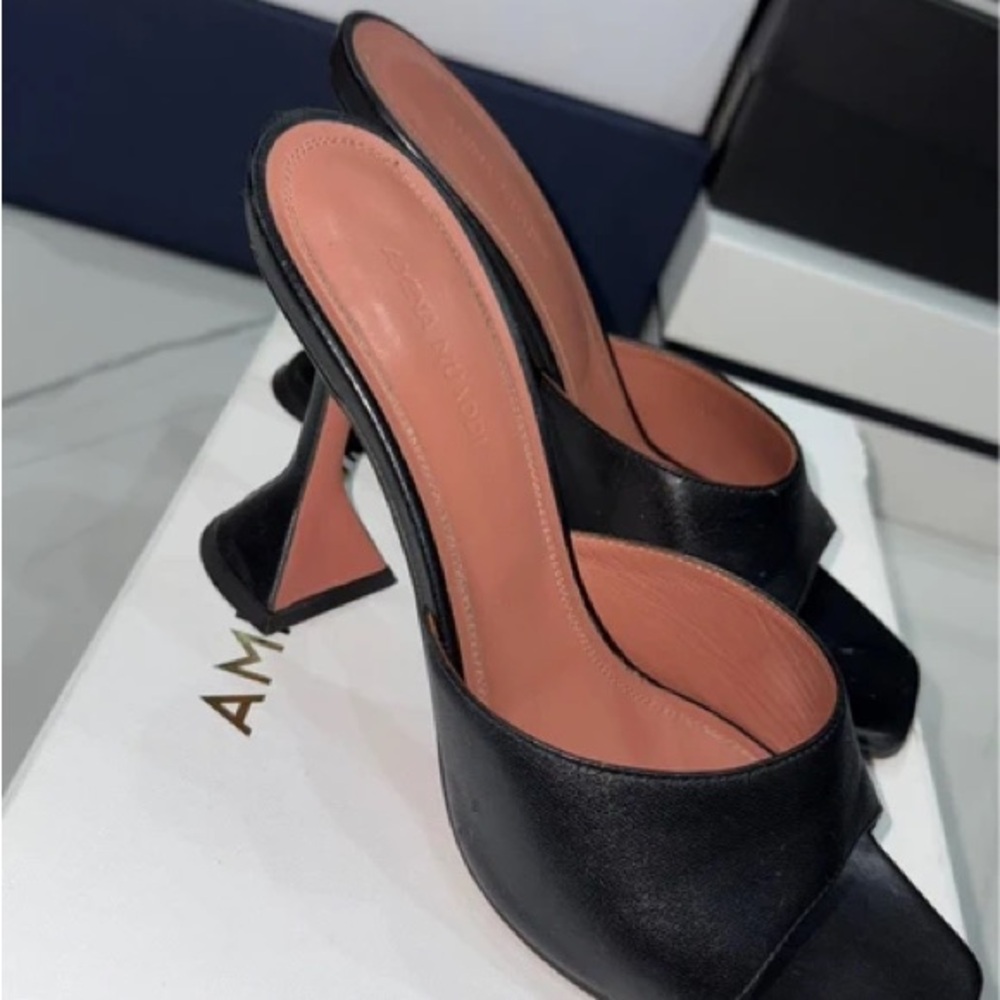Amina Muaddi Elegant Black Heels
